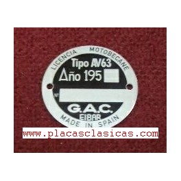 Placa G.A.C. AV63 195X PL-115