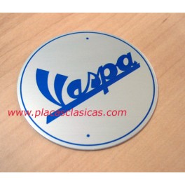 Placa VESPA Circular 54 mm Aluminio/Azul PL-135/B