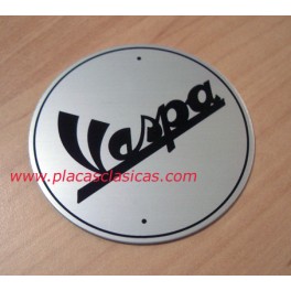 Placa VESPA Circular 54 mm Aluminio/Negro PL-135/N