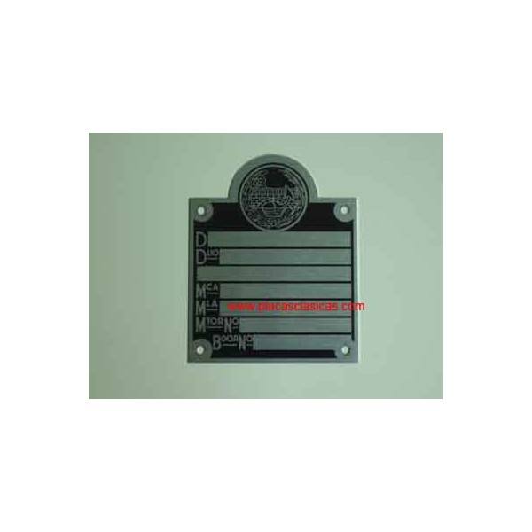 Placa Matricula Ministerio Negra PL-104 Image