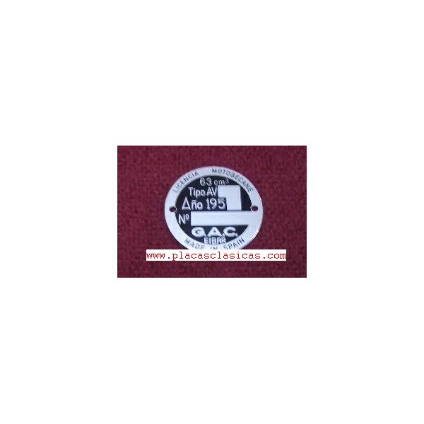 Placa G.A.C. 63 AV 195X PL-114 Image