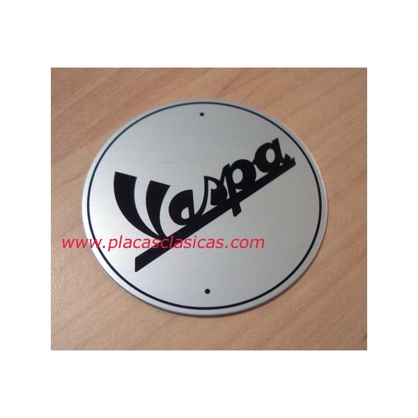 Placa VESPA Circular 54 mm Aluminio/Negro PL-135/N Image